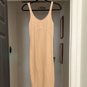 Sofia by Sofia Vergara Beige Knit Midi Dress
